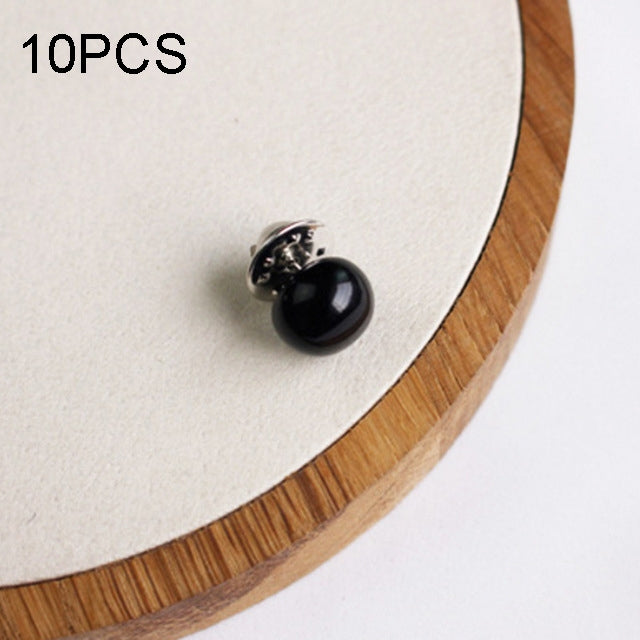 10 Pcs Boucles de clous en perles polyvalentes Anti-lumière Bouton de col Cardigan Épingle de châle Aiguille Broche de collier d'écharpe Diy, Noir, Rouge, Champagne, Argent, Blanc, Violet, Couleur Aléatoire