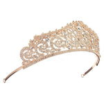 Femmes Mariée Mariage Bijoux Tiaras Couronne Couleur Or Plein Cristal Strass Accessoires Bandeau Tiaras Couronnes