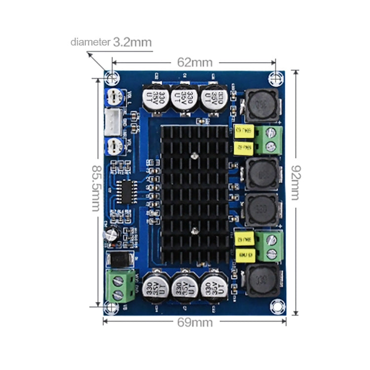XH-M543 120W+120W Amplificateur Audio Numérique TPA3116D2 Stéréo Double Canal Haute Puissance, Amplificateur Audio Double Canal 120W+120W