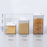 Bocaux de conservation transparents à céréales pour la maison, qualité alimentaire, avec couvercle, pour fruits secs et snacks, 700 ml, 1100 ml, 1500 ml