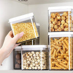 Bocaux de conservation transparents à céréales pour la maison, qualité alimentaire, avec couvercle, pour fruits secs et snacks, 700 ml, 1100 ml, 1500 ml