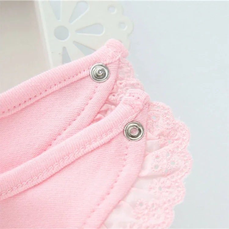 Bavoirs bébé en dentelle avec nœud, serviettes à salive pour nourrissons