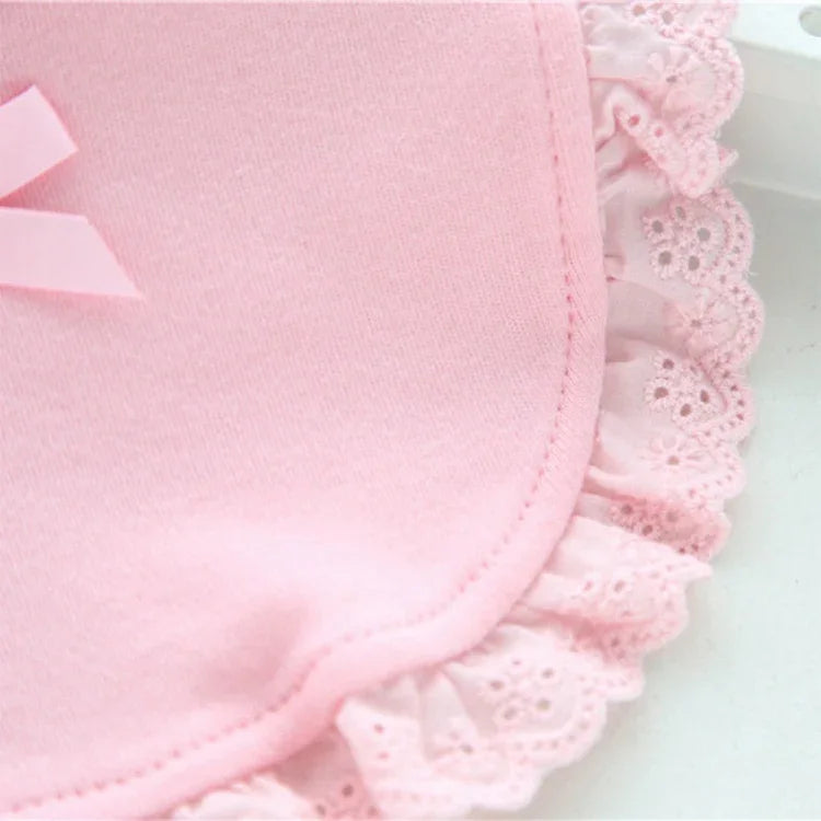 Bavoirs bébé en dentelle avec nœud, serviettes à salive pour nourrissons