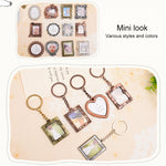 2 cadres photo créatifs en métal vintage, faon, citrouille, clôture, papillon rond, Paris, porte-clés cœur, porte-clés carré, ovale, carré dentelle, amour rond, papillon carré, cœur dentelle, carré doré, carré gris