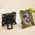 2 cadres photo créatifs en métal vintage, faon, citrouille, clôture, papillon rond, Paris, porte-clés cœur, porte-clés carré, ovale, carré dentelle, amour rond, papillon carré, cœur dentelle, carré doré, carré gris