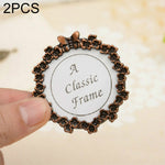2 cadres photo créatifs en métal vintage, faon, citrouille, clôture, papillon rond, Paris, porte-clés cœur, porte-clés carré, ovale, carré dentelle, amour rond, papillon carré, cœur dentelle, carré doré, carré gris