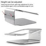 Support de Refroidissement Réglable en Hauteur en Alliage d'Aluminium pour Ordinateur Portable, Support Ergonomique Rotatif à 360° pour Ordinateur Portable 10-17 pouces pour MacBook Air Pro, Rotation à 360°