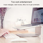Support de Refroidissement Réglable en Hauteur en Alliage d'Aluminium pour Ordinateur Portable, Support Ergonomique Rotatif à 360° pour Ordinateur Portable 10-17 pouces pour MacBook Air Pro, Rotation à 360°