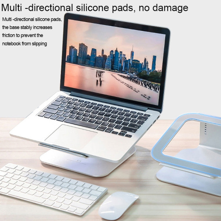 Support de Refroidissement Réglable en Hauteur en Alliage d'Aluminium pour Ordinateur Portable, Support Ergonomique Rotatif à 360° pour Ordinateur Portable 10-17 pouces pour MacBook Air Pro, Rotation à 360°