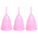 3PCS Reusable Soft Cup Medical Grade Silicone Menstrual Cup, Large, Small
