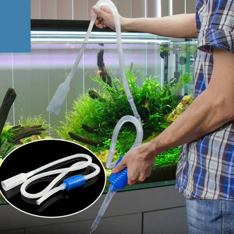 Tuyau d'Aspiration Simple et Pratique 1,6m Filtre Changeur d'Eau pour Aquarium, Changeur d'Eau pour Aquarium