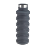 Bouteille d'eau portable en silicone, pliable et rétractable, pour café, voyage en extérieur, sport, capacité : 500 ml, Gris, Orange, Bleu, Violet