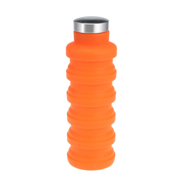 Bouteille d'eau portable en silicone, pliable et rétractable, pour café, voyage en extérieur, sport, capacité : 500 ml, Gris, Orange, Bleu, Violet