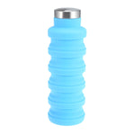 Bouteille d'eau portable en silicone, pliable et rétractable, pour café, voyage en extérieur, sport, capacité : 500 ml, Gris, Orange, Bleu, Violet