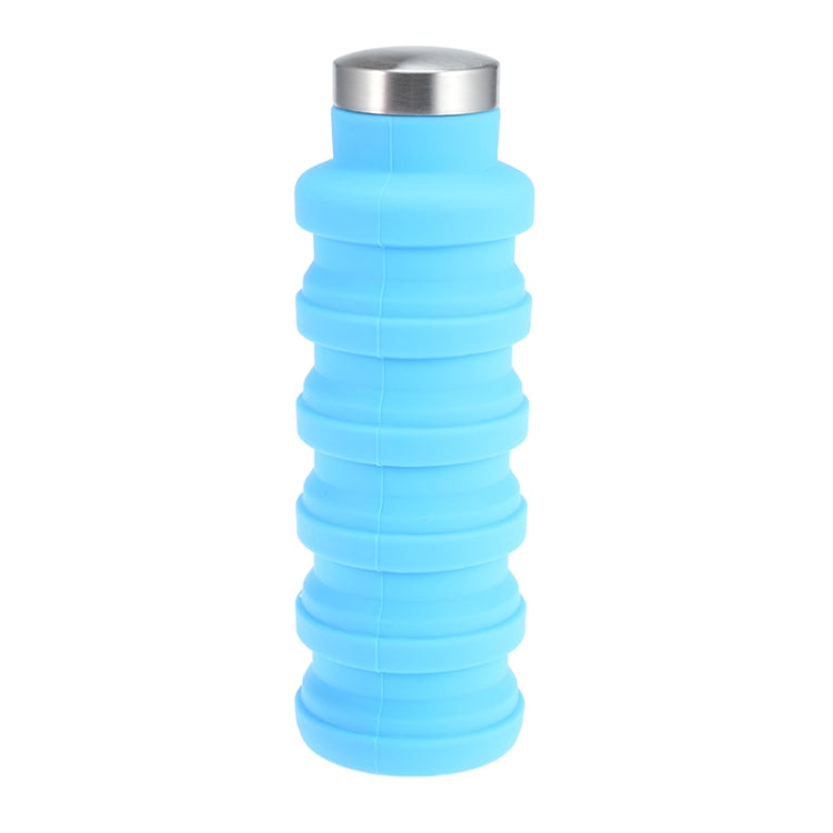 Bouteille d'eau portable en silicone, pliable et rétractable, pour café, voyage en extérieur, sport, capacité : 500 ml, Gris, Orange, Bleu, Violet