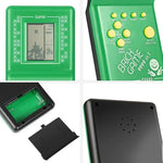 Console de jeu portable classique Tetris en briques, 7 jeux intégrés, couleurs aléatoires, jeu de briques portable