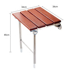 Chaise de douche relaxante murale pliante en bois Siège solide, Chaise solide pliante