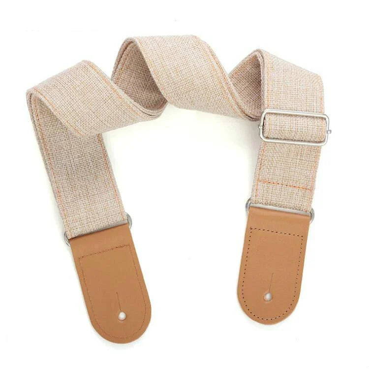 Sangle de guitare en coton et lin avec clous, bandoulière diagonale, accessoires pour instruments de musique
