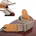 Sangle de guitare en coton et lin avec clous, bandoulière diagonale, accessoires pour instruments de musique