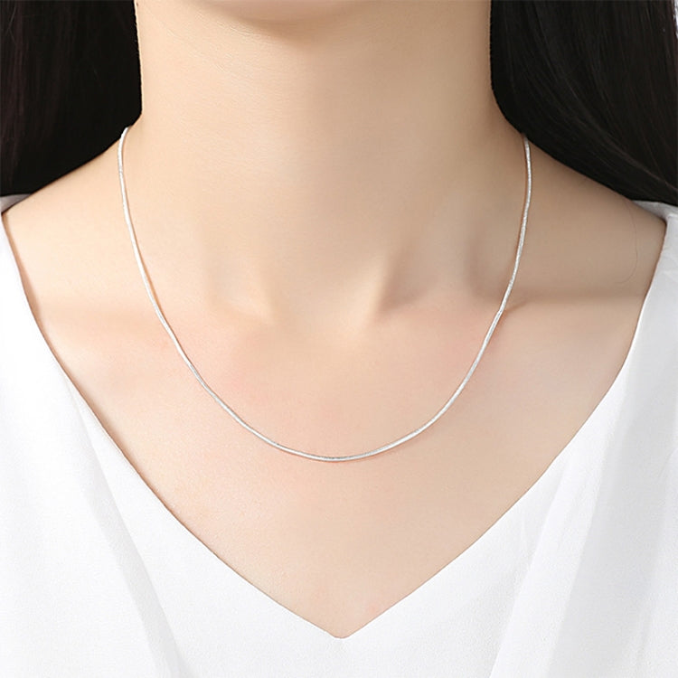 Collier chaîne en os de serpent plaqué argent pour femme, collier fin, 1 mm 40 cm, 1 mm 45 cm, 1 mm 55 cm, 1 mm 60 cm, 1 mm 65 cm, 1 mm 70 cm