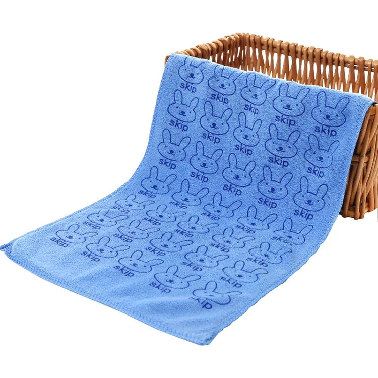 Serviette bébé enfant mignonne 25*50cm Microfibre visage absorbante séchage serviette de bain plage gant de toilette maillot de bain serviette bébé coton serviette enfant, 25x50cm