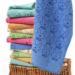 Serviette bébé enfant mignonne 25*50cm Microfibre visage absorbante séchage serviette de bain plage gant de toilette maillot de bain serviette bébé coton serviette enfant, 25x50cm