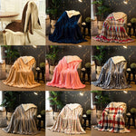 Couverture d'hiver pour canapé Double épaisseur Cachemire Polaire corail Couverture de bureau, 1,5x2m, 2x2,3m