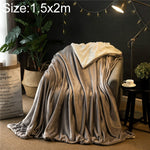 Couverture d'hiver pour canapé Double épaisseur Cachemire Polaire corail Couverture de bureau, 1,5x2m, 2x2,3m