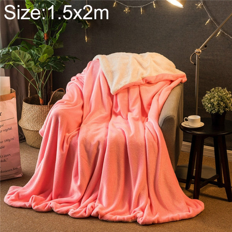 Couverture d'hiver pour canapé Double épaisseur Cachemire Polaire corail Couverture de bureau, 1,5x2m, 2x2,3m