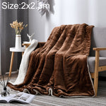 Couverture d'hiver pour canapé Double épaisseur Cachemire Polaire corail Couverture de bureau, 1,5x2m, 2x2,3m