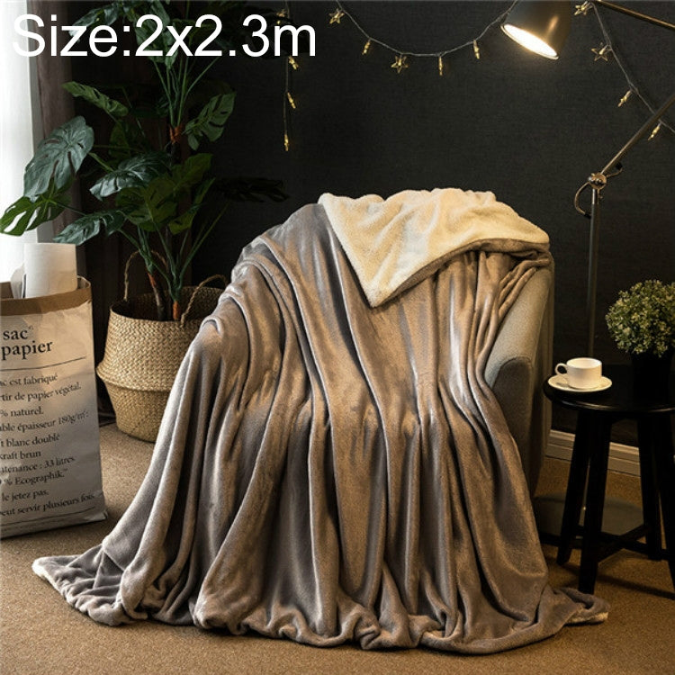 Couverture d'hiver pour canapé Double épaisseur Cachemire Polaire corail Couverture de bureau, 1,5x2m, 2x2,3m
