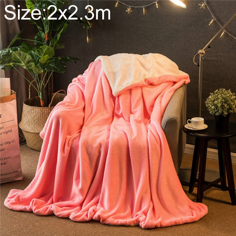 Couverture d'hiver pour canapé Double épaisseur Cachemire Polaire corail Couverture de bureau, 1,5x2m, 2x2,3m