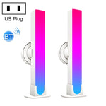 2 pièces/boîte Lampe d'ambiance de bureau RGB pour captation du rythme musical, Bluetooth, WiFi