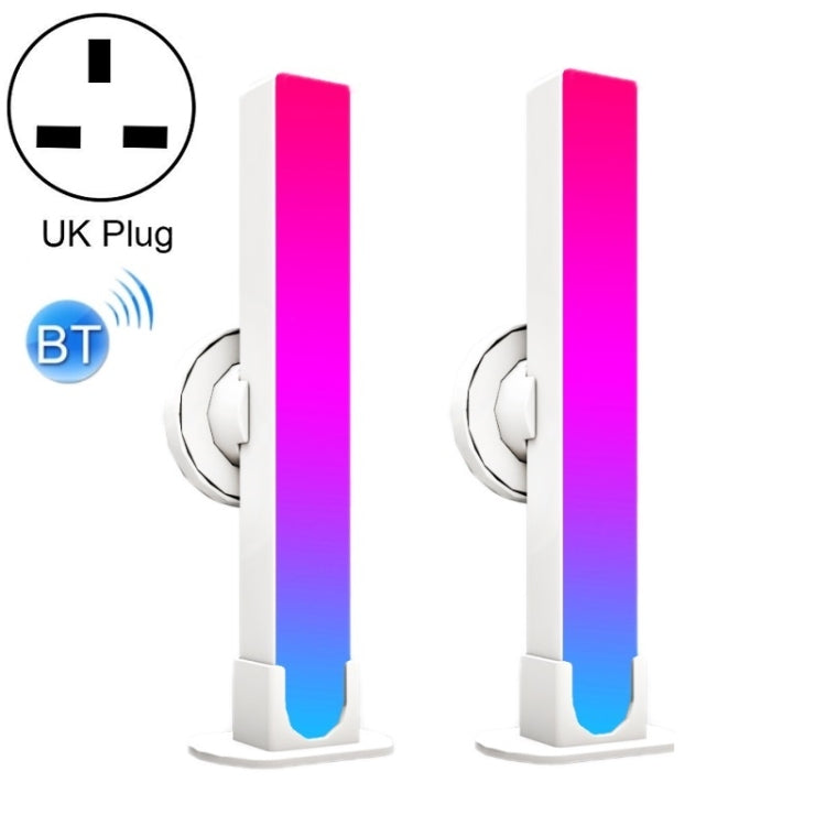 2 pièces/boîte Lampe d'ambiance de bureau RGB pour captation du rythme musical, Bluetooth, WiFi