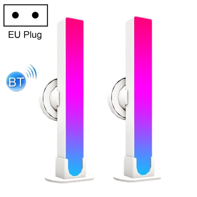 2 pièces/boîte Lampe d'ambiance de bureau RGB pour captation du rythme musical, Bluetooth, WiFi