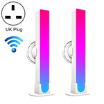 2 pièces/boîte Lampe d'ambiance de bureau RGB pour captation du rythme musical, Bluetooth, WiFi