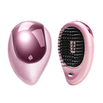 Brosse lissante électrique portable à ions pour cheveux, peigne à ions négatifs, peigne anti-statique massant pour cheveux lisses, rose, vert