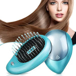 Brosse lissante électrique portable à ions pour cheveux, peigne à ions négatifs, peigne anti-statique massant pour cheveux lisses, rose, vert