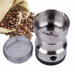 Moulin à café multifonctionnel avec prise UE, en acier inoxydable, pour herbes/épices/noix/grains/grains de café, moulin à café, prise UE