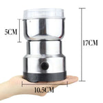 Moulin à café multifonctionnel avec prise UE, en acier inoxydable, pour herbes/épices/noix/grains/grains de café, moulin à café, prise UE