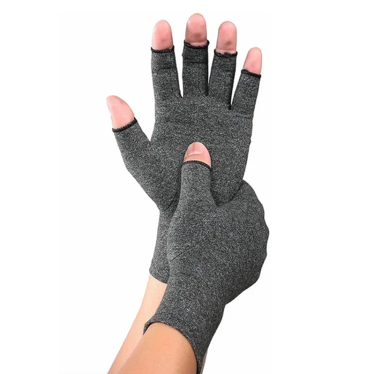 Une paire de gants de sport respirants à demi-doigts pour la rééducation et l'arthrite, Gris S, Fibre noire S, Distribution gris chanvre S, Gris M, Fibre noire M, Distribution gris chanvre M, Gris L, Fibre noire L, Distribution gris chanvre L
