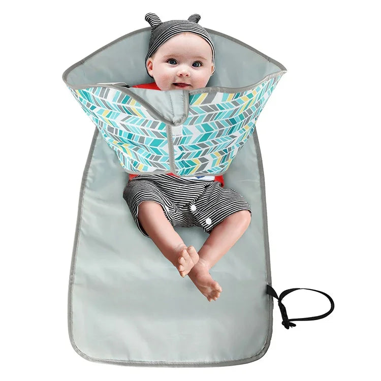 Tapis à langer bébé portable pliable imperméable coussin d'allaitement, Taille unique