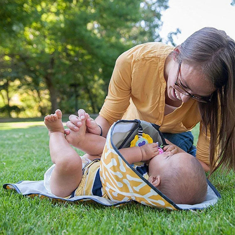 Tapis à langer bébé portable pliable imperméable coussin d'allaitement, Taille unique
