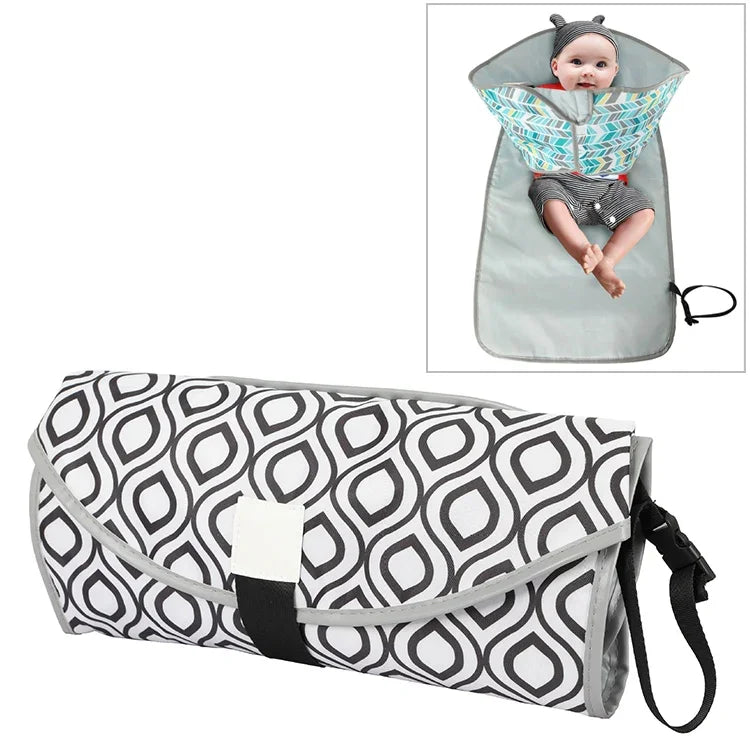 Tapis à langer bébé portable pliable imperméable coussin d'allaitement, Taille unique