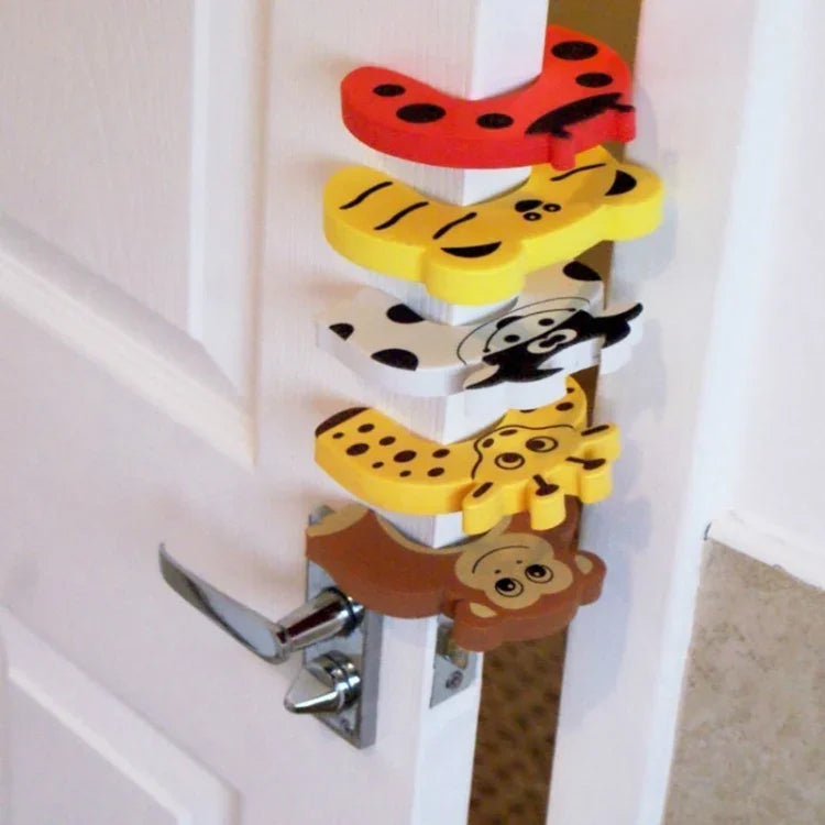 Butées de porte sécurisées pour bébé, protège-doigts, verrou de sécurité, jouet de protection des doigts pour bébé, livraison couleur aléatoire