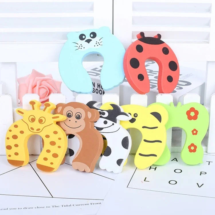 Butées de porte sécurisées pour bébé, protège-doigts, verrou de sécurité, jouet de protection des doigts pour bébé, livraison couleur aléatoire