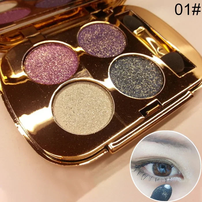 Palette de fards à paupières professionnelle Maquillage des yeux Or Fumé Cosmétiques Palette de maquillage Diamant Brillant Paillettes Fard à paupières