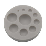 Moule à gâteau rond en silicone pour décoration de cuisson, outil à chocolat, silicone rond (gris), silicone rond (rose)