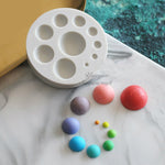 Moule à gâteau rond en silicone pour décoration de cuisson, outil à chocolat, silicone rond (gris), silicone rond (rose)
