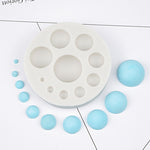 Moule à gâteau rond en silicone pour décoration de cuisson, outil à chocolat, silicone rond (gris), silicone rond (rose)